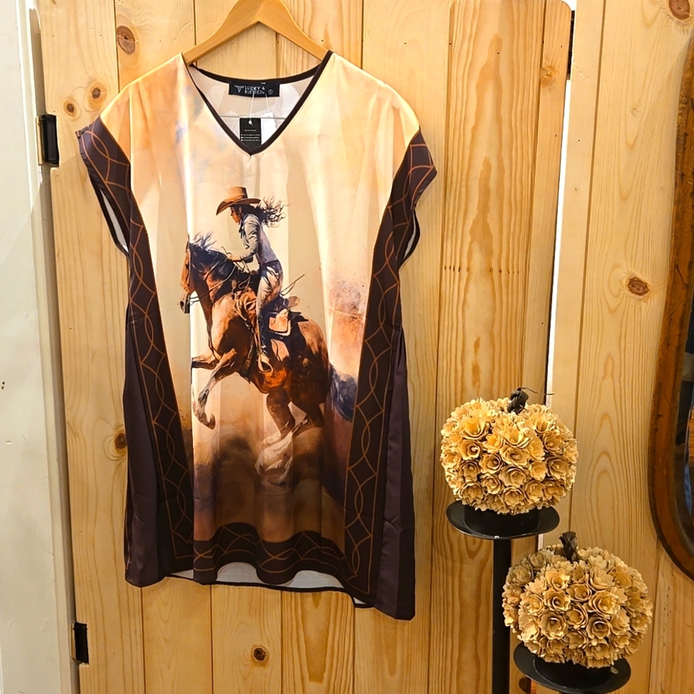 Lucky & Blessed Barrel Racer Western Dress